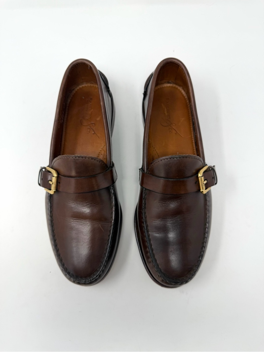 RANCOURT & CO Men’s Made in Maine USA Loafer Strap in Brown Size 8E